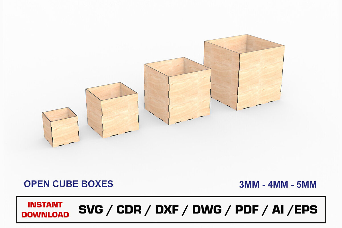 Intra απο ξύλο plywood  Χρώμα wenge 3mm-4mm πάχος - κοπής με λέιζερ Cube Box Δίασταση 30x20 cm INTRAFABR-119041490