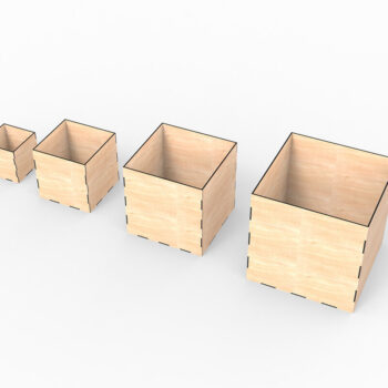 Intra απο ξύλο plywood Χρώμα wenge 3mm-4mm πάχος - κοπής με λέιζερ Cube Box Δίασταση 30x20 cm INTRAFABR-119041490 - Image 4