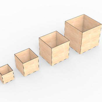 Intra απο ξύλο plywood Χρώμα wenge 3mm-4mm πάχος - κοπής με λέιζερ Cube Box Δίασταση 30x20 cm INTRAFABR-119041490 - Image 5