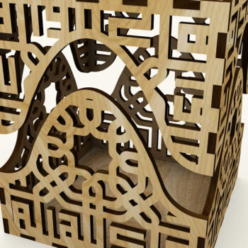 Intra απο ξύλο plywood  Χρώμα wenge 3mm-4mm πάχος - Κυβικό κουτί Δίασταση 4x4 cm INTRAFABR-109513084 - Image 1