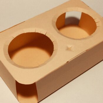 Intra απο ξύλο plywood  Χρώμα wenge 3mm-4mm πάχος - Ποτηροθήκη Δίασταση 20x20 cm INTRAFABR-117890270 - Image 4