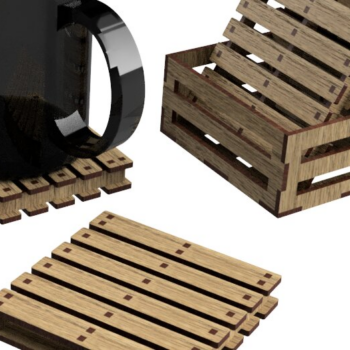 Intra απο ξύλο plywood Χρώμα wenge 3mm-4mm πάχος - Ποτηροθήκες - Πρότυπο κοπής με λέιζερ σουβέρ Δίασταση 30x20 cm INTRAFABR-104774157 - Image 1