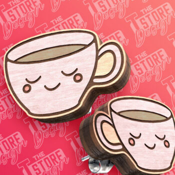 Intra απο ξύλο plywood Χρώμα wenge 3mm-4mm πάχος - Σκουλαρίκια με κούπα Stud με λέιζερ Δίασταση 3x3 cm INTRAFABR-106749017 - Image 1