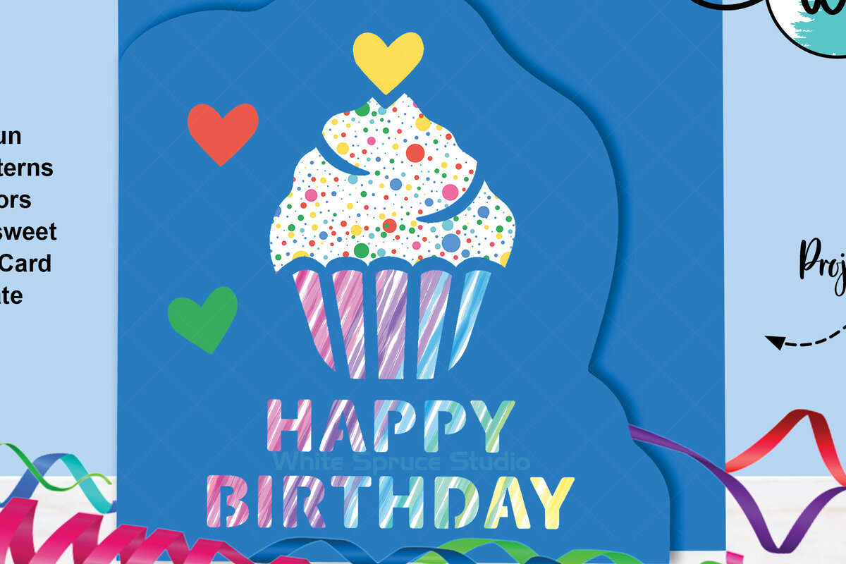 Intra απο ξύλο plywood  Χρώμα wenge 3mm-4mm πάχος - Πρότυπο κάρτας γενεθλίων Cupcake Δίασταση 20x20 cm INTRAFABR-115872333