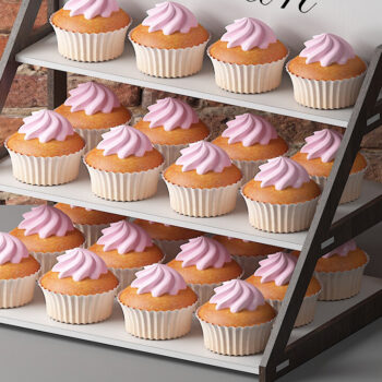 Intra απο ξύλο plywood  Χρώμα wenge 3mm-4mm πάχος - Στάντα για επιδόρπιο Cupcake Άμεση λήψη119 Δίασταση 30x20 cm INTRAFABR-120353798 - Image 1