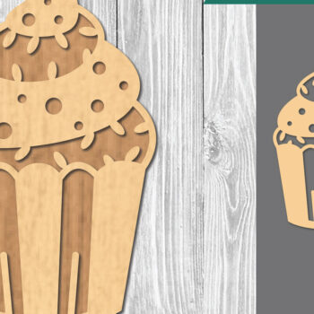 Intra απο ξύλο plywood Χρώμα wenge 3mm-4mm πάχος - Cupcake Διακόσμηση Δίασταση 20x20 cm INTRAFABR-81243642 - Image 1