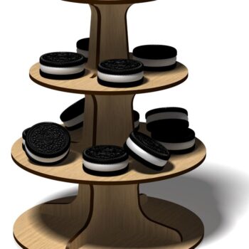 Intra απο ξύλο plywood  Χρώμα wenge 3mm-4mm πάχος - Βάση για cupcake, Βάση οθόνης, Δίασταση 20x20 cm INTRAFABR-68290618 - Image 1