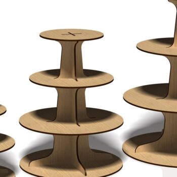 Intra απο ξύλο plywood  Χρώμα wenge 3mm-4mm πάχος - Βάση για cupcake, Βάση οθόνης, Δίασταση 20x20 cm INTRAFABR-68290618 - Image 2