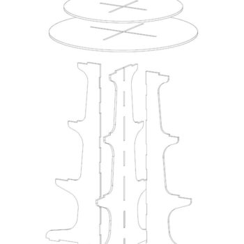 Intra απο ξύλο plywood  Χρώμα wenge 3mm-4mm πάχος - Βάση για cupcake, Βάση οθόνης, Δίασταση 20x20 cm INTRAFABR-68290618 - Image 6