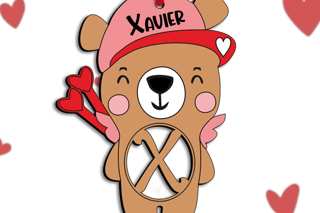 Intra απο ξύλο plywood  Χρώμα wenge 3mm-4mm πάχος - Έρωτας γράμμα X του Αγίου Βαλεντίνου Δίασταση 20x20 cm INTRAFABR-122534987