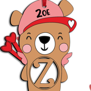 Intra απο ξύλο plywood Χρώμα wenge 3mm-4mm πάχος - Έρωτας γράμμα Z του Αγίου Βαλεντίνου Δίασταση 20x20 cm INTRAFABR-125237577 - Image 2