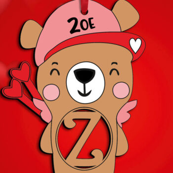 Intra απο ξύλο plywood Χρώμα wenge 3mm-4mm πάχος - Έρωτας γράμμα Z του Αγίου Βαλεντίνου Δίασταση 20x20 cm INTRAFABR-125237577 - Image 3