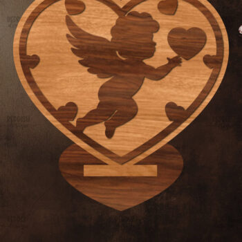 Intra απο ξύλο plywood  Χρώμα wenge 3mm-4mm πάχος - Στάση κοπής με λέιζερ Έρως Δίασταση 20x20 cm INTRAFABR-111018542 - Image 1