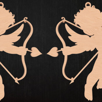 Intra απο ξύλο plywood Χρώμα wenge 3mm-4mm πάχος - Σκουλαρίκια ερωτικού Αγίου Βαλεντίνου Σχέδιο Δίασταση 3x3 cm INTRAFABR-68376312 - Image 1