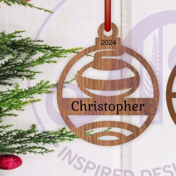 Intra απο ξύλο plywood  Χρώμα wenge 3mm-4mm πάχος - Χριστουγεννιάτικο στολίδι για μπούκλες Δίασταση 6x6 cm INTRAFABR-70508250 - Image 1