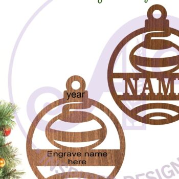 Intra απο ξύλο plywood  Χρώμα wenge 3mm-4mm πάχος - Χριστουγεννιάτικο στολίδι για μπούκλες Δίασταση 6x6 cm INTRAFABR-70508250 - Image 2