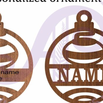 Intra απο ξύλο plywood  Χρώμα wenge 3mm-4mm πάχος - Χριστουγεννιάτικο στολίδι για μπούκλες Δίασταση 6x6 cm INTRAFABR-70508250 - Image 3