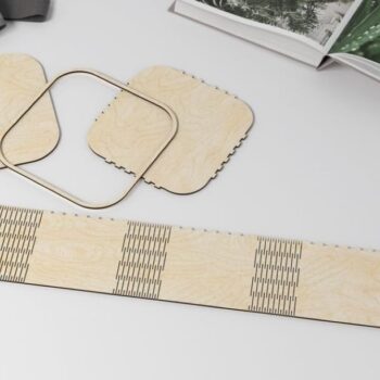 Intra απο ξύλο plywood  Χρώμα wenge 3mm-4mm πάχος - Πακέτο κυρτού κουτιού Δίασταση 20x20 cm INTRAFABR-95271096 - Image 3