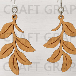 Intra απο ξύλο plywood  Χρώμα wenge 3mm-4mm πάχος - Σκουλαρίκια με κυρτά φύλλα Δίασταση 3x3 cm INTRAFABR-90384872