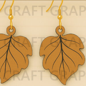 Intra απο ξύλο plywood  Χρώμα wenge 3mm-4mm πάχος - Σκουλαρίκια με κυρτό περίγραμμα φύλλων Δίασταση 3x3 cm INTRAFABR-124429293