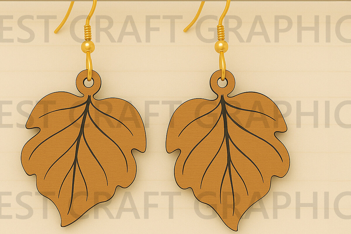 Intra απο ξύλο plywood  Χρώμα wenge 3mm-4mm πάχος - Σκουλαρίκια με κυρτό περίγραμμα φύλλων Δίασταση 3x3 cm INTRAFABR-124429293