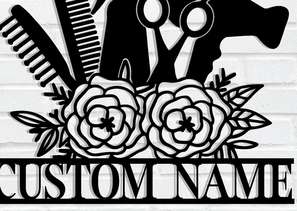 Intra απο ξύλο plywood  Χρώμα wenge 3mm-4mm πάχος - Custom Barber Shop Metal Wall Art Δίασταση 30x40 cm INTRAFABR-90764323