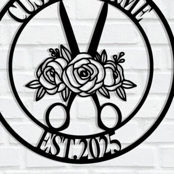 Intra απο ξύλο plywood Χρώμα wenge 3mm-4mm πάχος - Custom Barber Shop Metal Wall Art Δίασταση 30x40 cm INTRAFABR-90288066 - Image 1