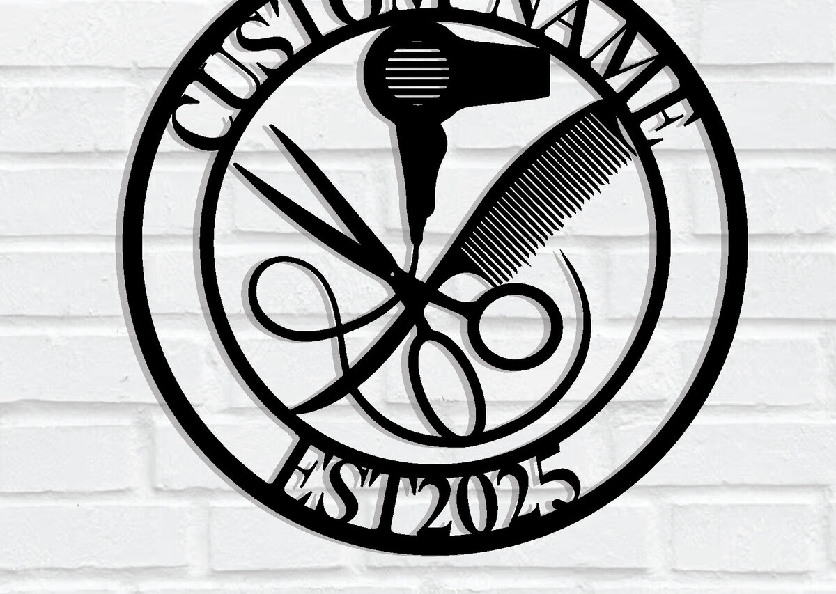 Intra απο ξύλο plywood  Χρώμα wenge 3mm-4mm πάχος - Custom Barber Shop Metal Wall Art Δίασταση 30x40 cm INTRAFABR-118997069