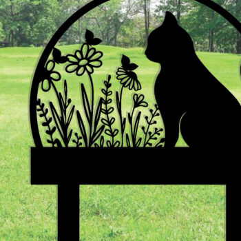 Intra απο ξύλο plywood  Χρώμα wenge 3mm-4mm πάχος - Προσαρμοσμένη πινακίδα Cat Garden με πασσάλους Δίασταση 30x40 cm INTRAFABR-123398762 - Image 1