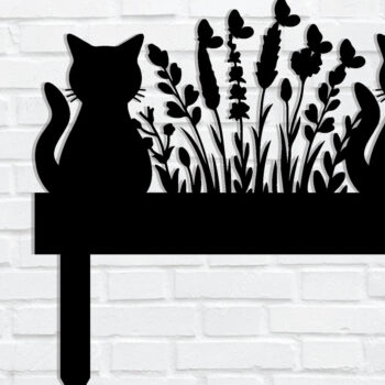 Intra απο ξύλο plywood  Χρώμα wenge 3mm-4mm πάχος - Προσαρμοσμένη πινακίδα Cat Garden με πασσάλους Δίασταση 30x40 cm INTRAFABR-123666112 - Image 3