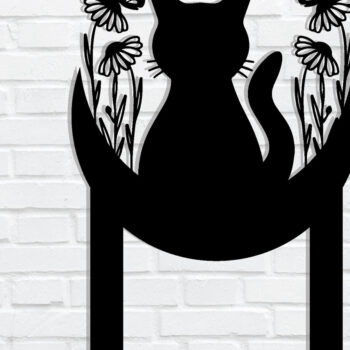 Intra απο ξύλο plywood  Χρώμα wenge 3mm-4mm πάχος - Προσαρμοσμένη πινακίδα Cat Garden με πασσάλους Δίασταση 30x40 cm INTRAFABR-123665805 - Image 3