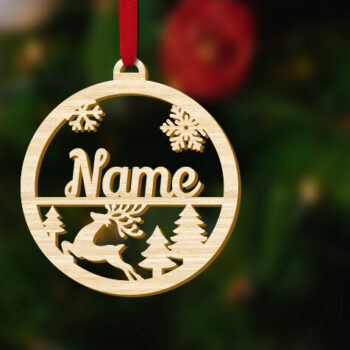 Intra απο ξύλο plywood  Χρώμα wenge 3mm-4mm πάχος - Προσαρμοσμένο Χριστουγεννιάτικο Deocr με Joyful Deer Δίασταση 1x4 cm INTRAFABR-114633158 - Image 1