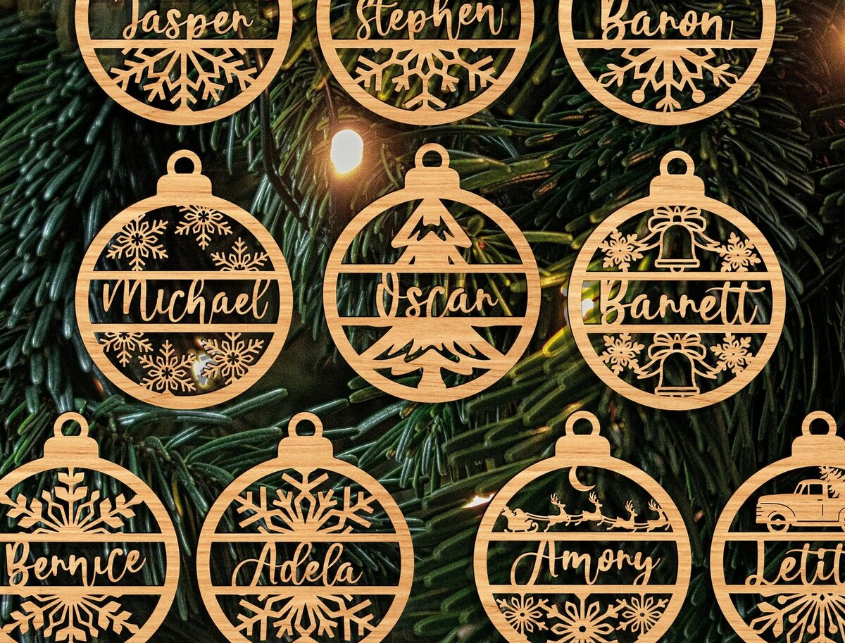 Intra απο ξύλο plywood  Χρώμα wenge 3mm-4mm πάχος - Προσαρμοσμένα χριστουγεννιάτικα στολίδια Αποκοπή υ Δίασταση 6x6 cm INTRAFABR-114633209