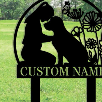 Intra απο ξύλο plywood  Χρώμα wenge 3mm-4mm πάχος - Προσαρμοσμένη πινακίδα Dog Garden με πασσάλους Δίασταση 30x40 cm INTRAFABR-102378066 - Image 1