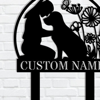 Intra απο ξύλο plywood  Χρώμα wenge 3mm-4mm πάχος - Προσαρμοσμένη πινακίδα Dog Garden με πασσάλους Δίασταση 30x40 cm INTRAFABR-102378066 - Image 3