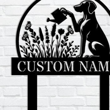 Intra απο ξύλο plywood  Χρώμα wenge 3mm-4mm πάχος - Προσαρμοσμένη πινακίδα Dog Garden με πασσάλους Δίασταση 30x40 cm INTRAFABR-102377087 - Image 3