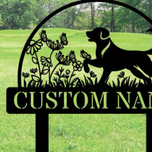 Intra απο ξύλο plywood  Χρώμα wenge 3mm-4mm πάχος - Προσαρμοσμένη πινακίδα Dog Garden με πασσάλους Δίασταση 30x40 cm INTRAFABR-102377158