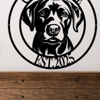 Intra απο ξύλο plywood  Χρώμα wenge 3mm-4mm πάχος - Προσαρμοσμένη επιγραφή τοίχου σκύλου Δίασταση 30x40 cm INTRAFABR-102377612 - Image 2