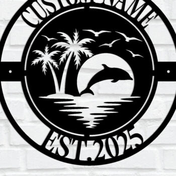 Intra απο ξύλο plywood  Χρώμα wenge 3mm-4mm πάχος - Προσαρμοσμένη πινακίδα Dolphin Δίασταση 30x40 cm INTRAFABR-102377725 - Image 1