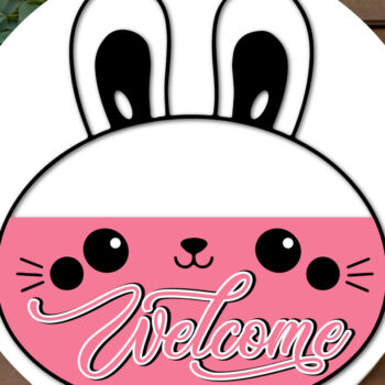 Intra απο ξύλο plywood  Χρώμα wenge 3mm-4mm πάχος - Προσαρμοσμένη Στρογγυλή πινακίδα καλωσορίσματος Πάσχα Δίασταση 4x4 cm INTRAFABR-97785475 - Image 1