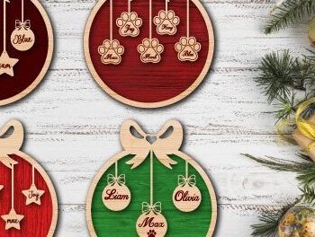 Intra απο ξύλο plywood  Χρώμα wenge 3mm-4mm πάχος - Προσαρμοσμένο Οικογενειακό Χριστουγεννιάτικο Στολίδι Δίασταση 6x6 cm INTRAFABR-97785495 - Image 1