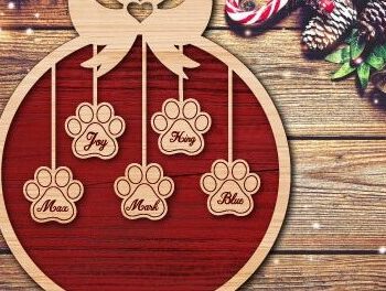 Intra απο ξύλο plywood  Χρώμα wenge 3mm-4mm πάχος - Προσαρμοσμένο Οικογενειακό Χριστουγεννιάτικο Στολίδι Δίασταση 6x6 cm INTRAFABR-97785495 - Image 3