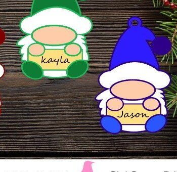 Intra απο ξύλο plywood  Χρώμα wenge 3mm-4mm πάχος - Προσαρμοσμένο στολίδι Gnome - κοπής με λέιζερ Δίασταση 6x6 cm INTRAFABR-98703966 - Image 1