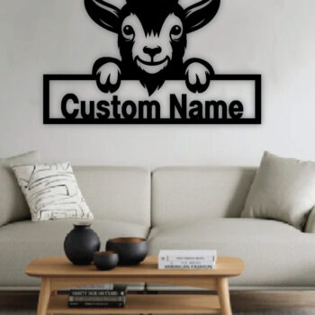 Intra απο ξύλο plywood  Χρώμα wenge 3mm-4mm πάχος - Προσαρμοσμένη πινακίδα Goat Farmer, Δίασταση 40x50 cm INTRAFABR-98704014 - Image 3