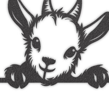 Intra απο ξύλο plywood  Χρώμα wenge 3mm-4mm πάχος - Προσαρμοσμένο Goat Metal Wall Art PNG Δίασταση 40x50 cm INTRAFABR-98704067 - Image 4