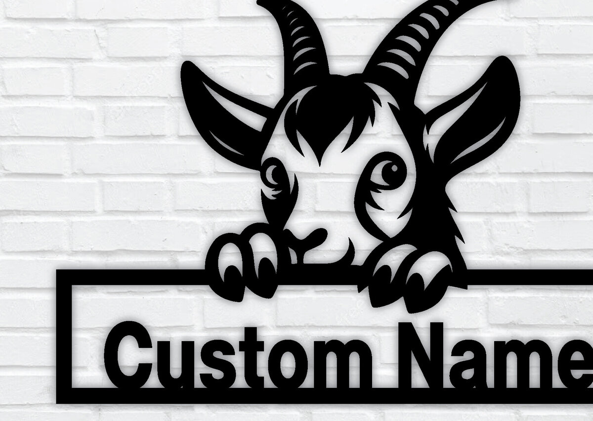 Intra απο ξύλο plywood  Χρώμα wenge 3mm-4mm πάχος - Προσαρμοσμένο Goat Metal Wall Art PNG Δίασταση 40x50 cm INTRAFABR-98704100