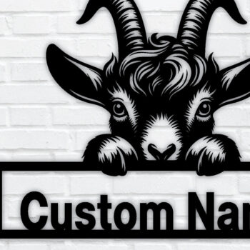 Intra απο ξύλο plywood  Χρώμα wenge 3mm-4mm πάχος - Προσαρμοσμένο Goat Metal Wall Art PNG Δίασταση 40x50 cm INTRAFABR-98702883 - Image 1