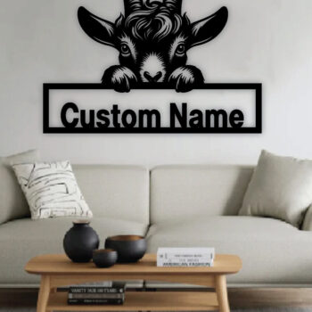 Intra απο ξύλο plywood  Χρώμα wenge 3mm-4mm πάχος - Προσαρμοσμένο Goat Metal Wall Art PNG Δίασταση 40x50 cm INTRAFABR-98702883 - Image 3