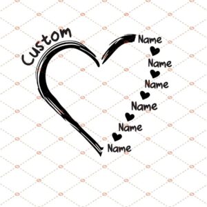 Intra απο ξύλο plywood Χρώμα wenge 3mm-4mm πάχος - Custom Grandma, Mimi, Name Heart Δίασταση 40x50 cm INTRAFABR-118336322