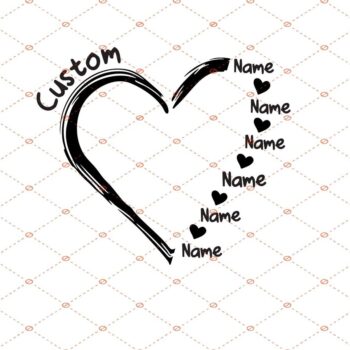 Intra απο ξύλο plywood  Χρώμα wenge 3mm-4mm πάχος - Custom Grandma, Mimi, Name Heart Δίασταση 40x50 cm INTRAFABR-118336322 - Image 1